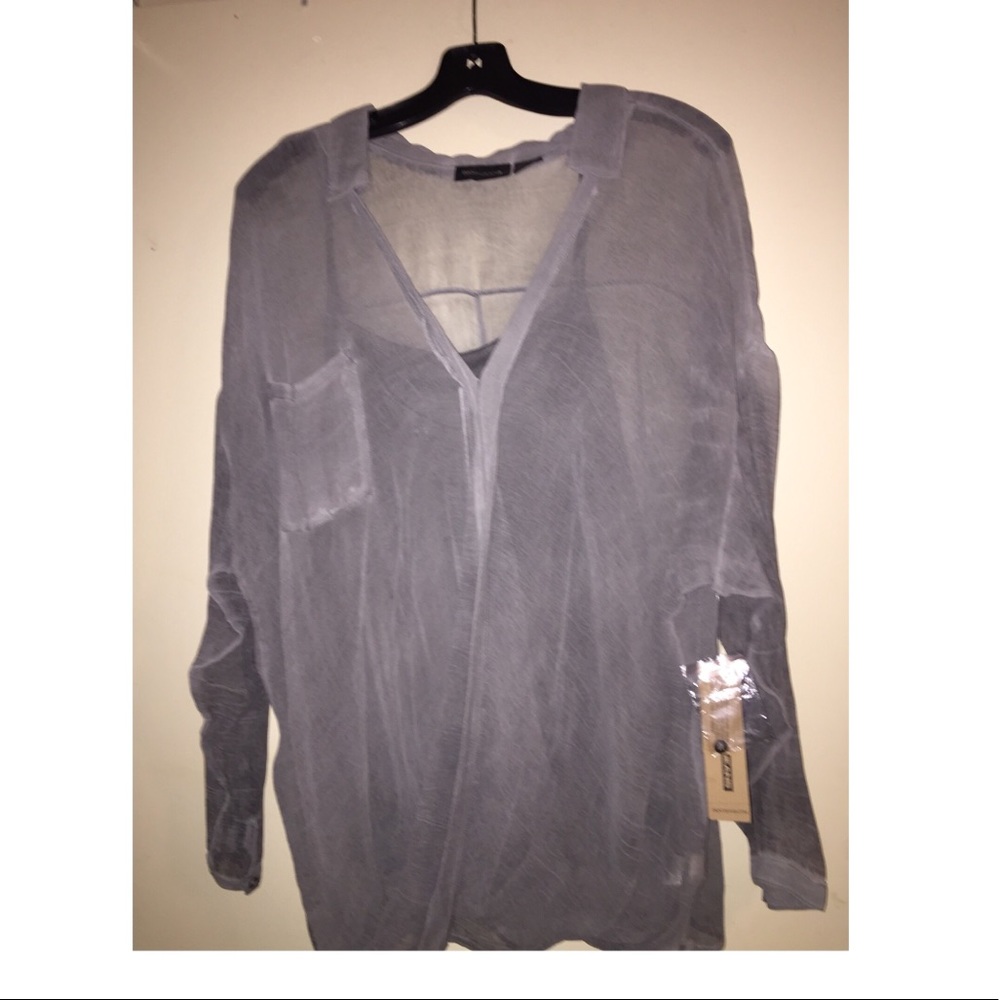 BRAND NEW DKNY SHEER SHIRT